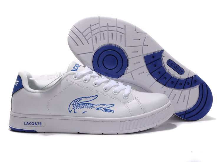 Mens Lacoste Carnaby Shoes White/Blue Mens Lacoste Carnaby Shoes White/Blue