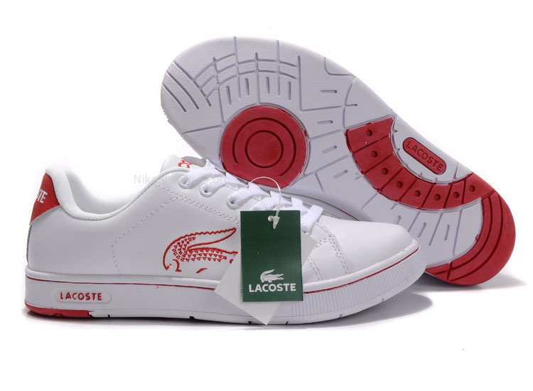 Mens Lacoste Carnaby Shoes White/red Mens Lacoste Carnaby Shoes White/red