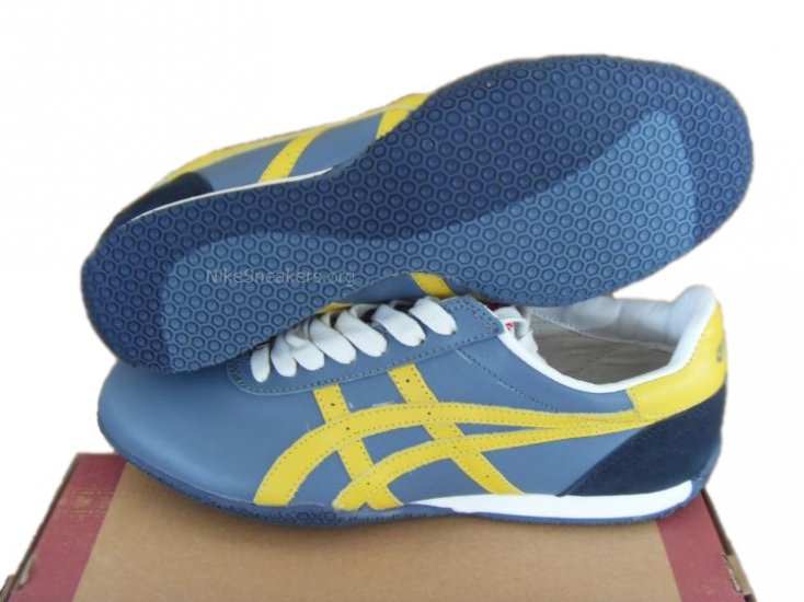 Asics New Arrival Shoes Blue/Yellow/White Asics New Arrival Shoes Blue/Yellow/White
