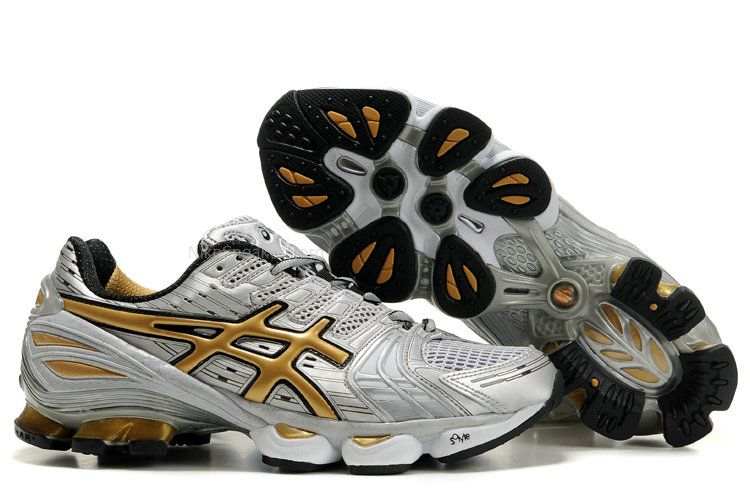 Asics Gel Kinsei 2 Shoes - Silver/Gold/White Asics Gel Kinsei 2 Shoes - Silver/Gold/White