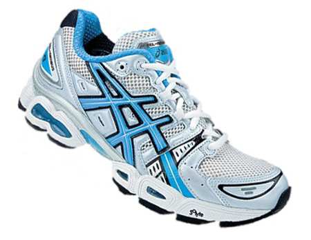 ASICS GEL NIMBUS 9 Shoes - White/Blue/Silver ASICS GEL NIMBUS 9 Shoes - White/Blue/Silver