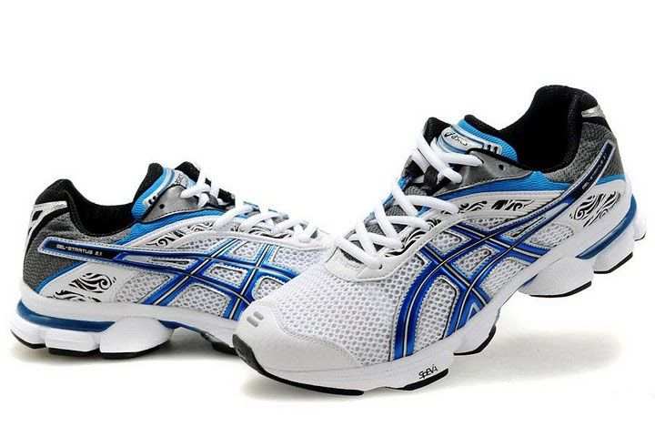 Asics Gel Stratus 2.1 Shoes Blue/White Asics Gel Stratus 2.1 Shoes Blue/White