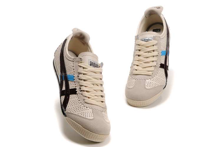 Asics Mini Shoes Beige/Black/Blue Asics Mini Shoes Beige/Black/Blue