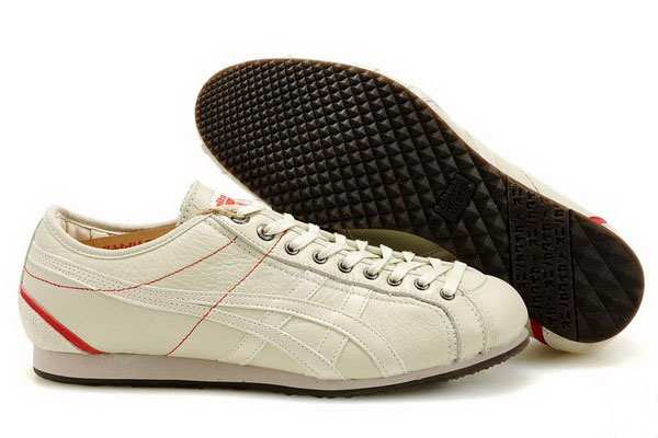 Asics Olympos Shoes Beige White/Red Asics Olympos Shoes Beige White/Red