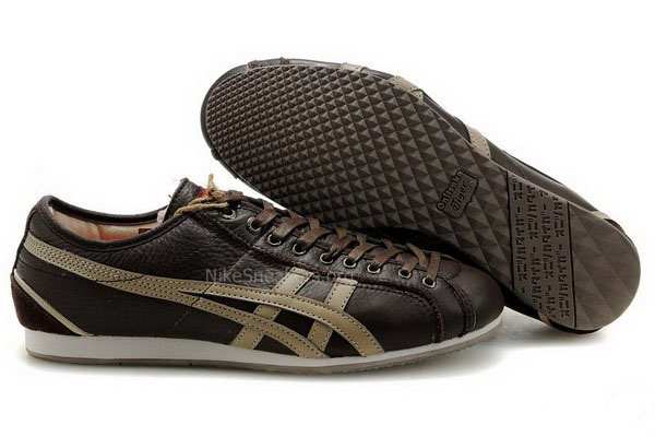 Asics Olympos Shoes Dark Brown/Yellow Asics Olympos Shoes Dark Brown/Yellow