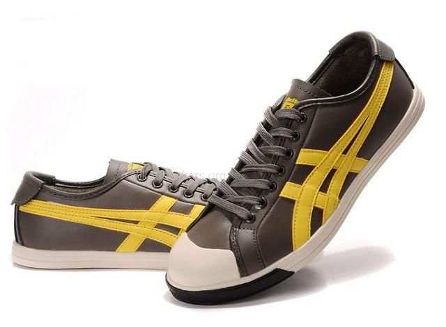 Asics Coolidge Lo Shoes Dark Brown/Yellow/Black Asics Coolidge Lo Shoes Dark Brown/Yellow/Black