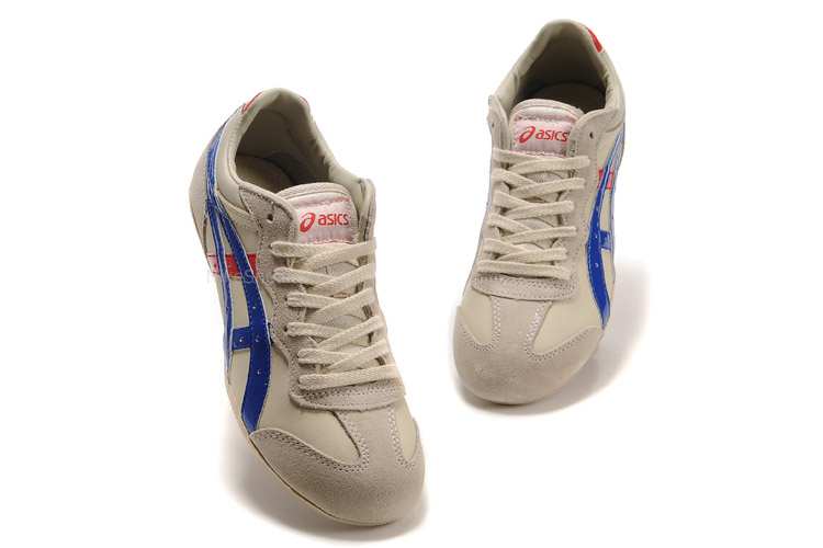 Asics Whizzer Lo Shoes Beige/Blue/Red Asics Whizzer Lo Shoes Beige/Blue/Red