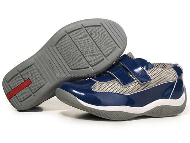 Prada Kids' Shoes- Dark Blue / Silver Prada Kids' Shoes- Dark Blue / Silver