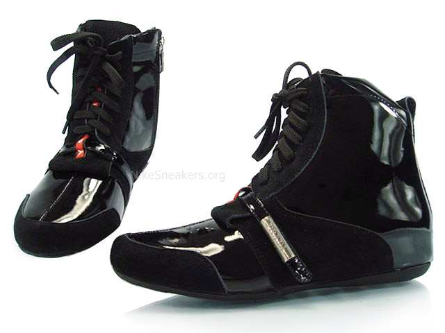 Prada Women's High Shoes Black / Silver Prada Women's High Shoes Black / Silver