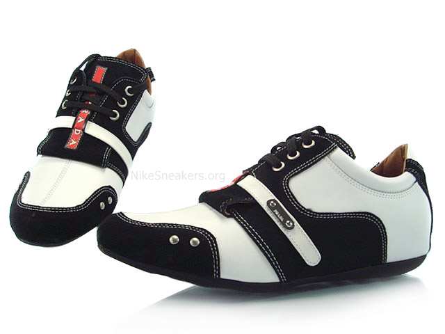 Prada Women's Low Shoes White / Black Prada Women's Low Shoes White / Black