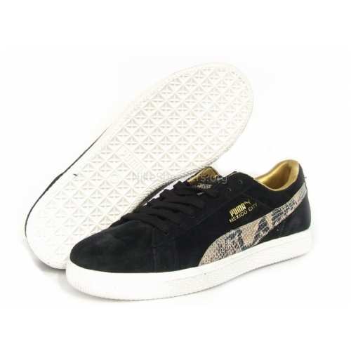 Puma Clyde Basket Mens Black Glod White Puma Clyde Basket Mens Black Glod White