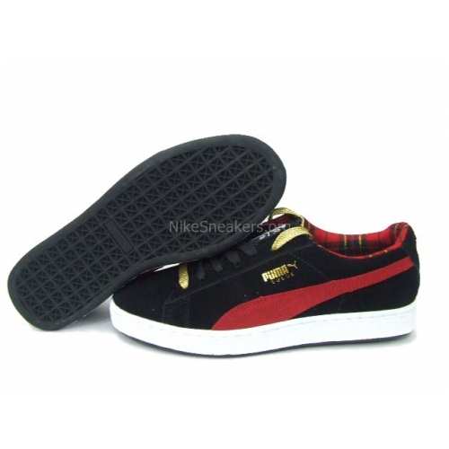 Puma Clyde Basket Mens Black Red White Puma Clyde Basket Mens Black Red White