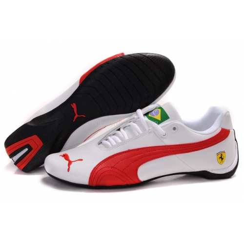 Puma Ferrari Brazil Mens White Brilliant Red Puma Ferrari Brazil Mens White Brilliant Red