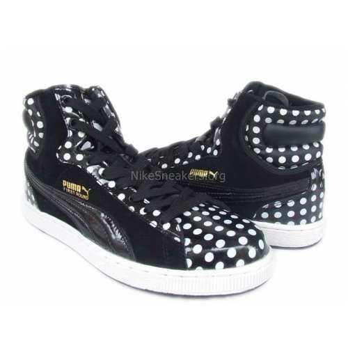 Puma First Round RP Mens Dots White Black Puma First Round RP Mens Dots White Black