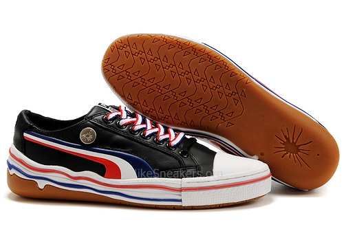 Puma Mihara MY-24 Mens Leather Black White Orange Puma Mihara MY-24 Mens Leather Black White Orange