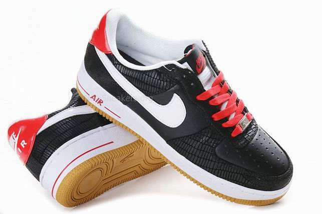 Nike Air Force 1 Shoes Black/White/Red Nike Air Force 1 Shoes Black/White/Red