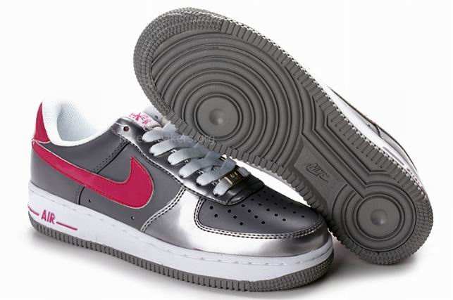 Nike Air Force 1 Shoes Grey/Red Nike Air Force 1 Shoes Grey/Red