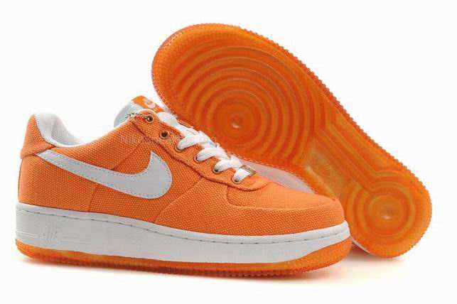 Nike Air Force 1 Shoes Orange/White Nike Air Force 1 Shoes Orange/White